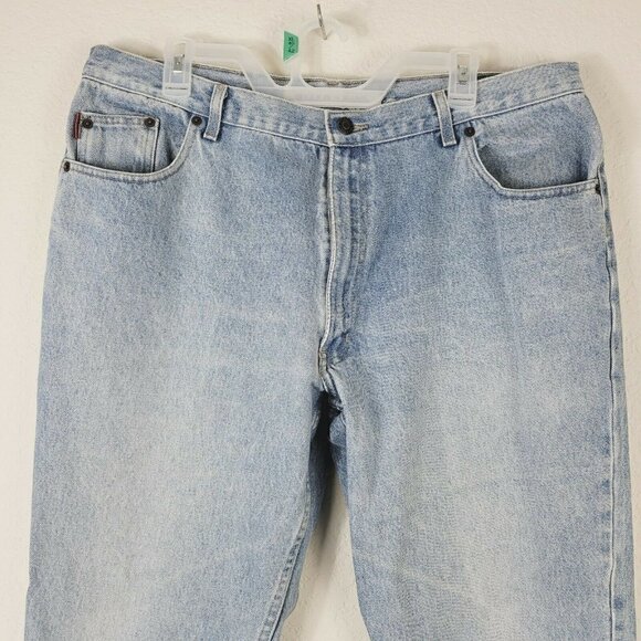 Bugle Boy Vintage Jeans 40x30 Med Light Wash 100% Cotton Slightly Tapered - Picture 3 of 10